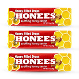 Gouttes Honees au miel dans une boîte, douceur naturelle pour gorge.