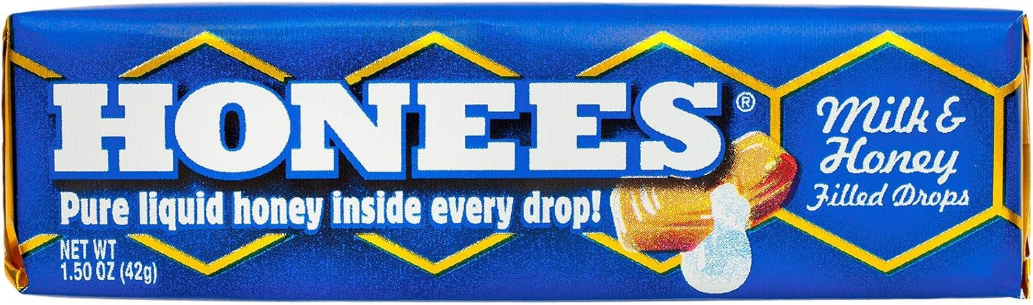 Gouttes Honees, miel et lait, enrobage crémeux offrant un réconfort doux