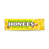 Honees menthol citron miel pastilles: soulagement rafraîchissant pour gorge irritée.