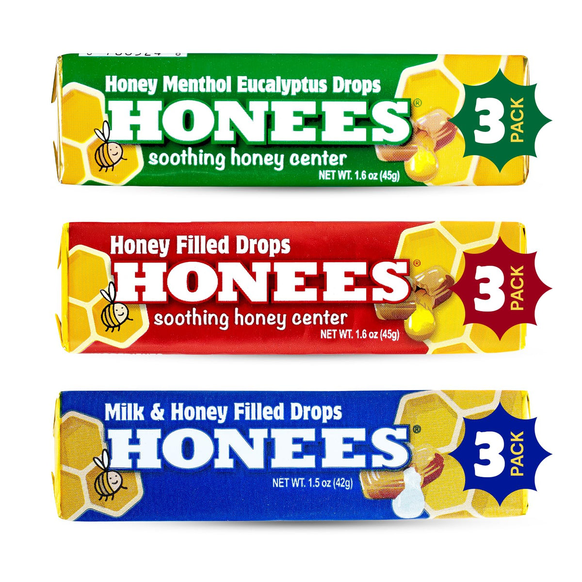 Honees Paquet 9 bonbons portable offrant un soulagement pratique.