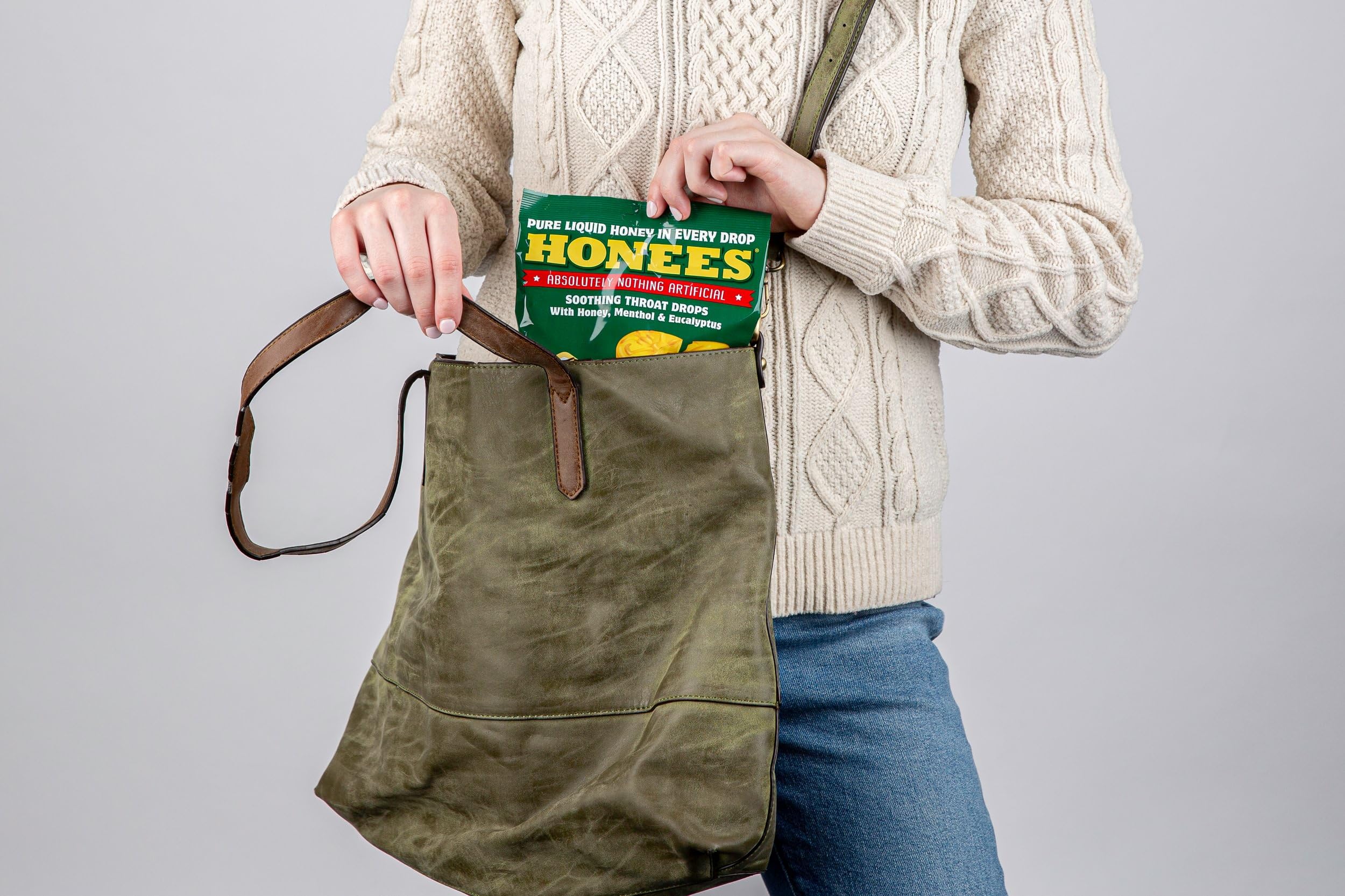 Honees, sachets individuels miel-menthol, apport rapide en bureau ou voyage.