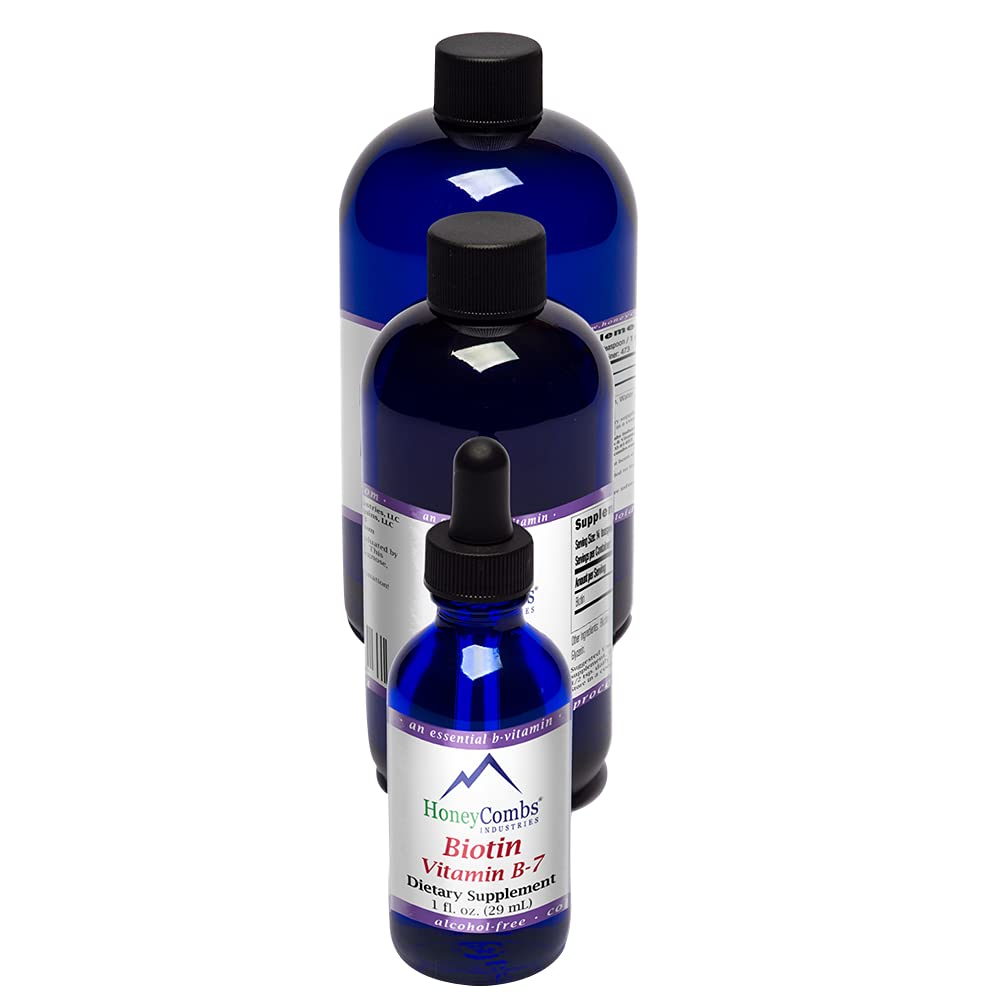 HoneyCombs Biotine gouttes en flacon pour un soin capillaire pratique et pur.