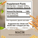 HoneyCombs Niacine Gouttes : emballage clair et informatif