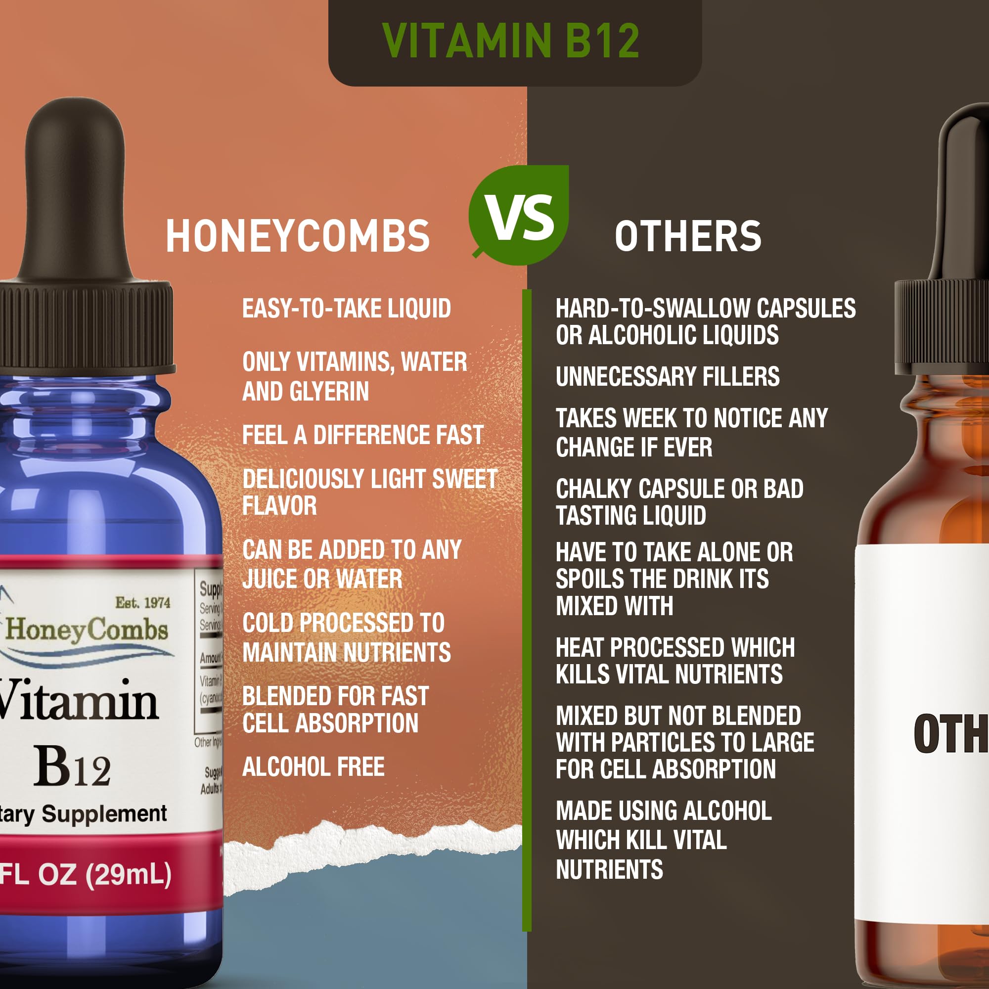 HoneyCombs Vitamine B12 gouttes ambiance bien-être: routine simple au quotidien.