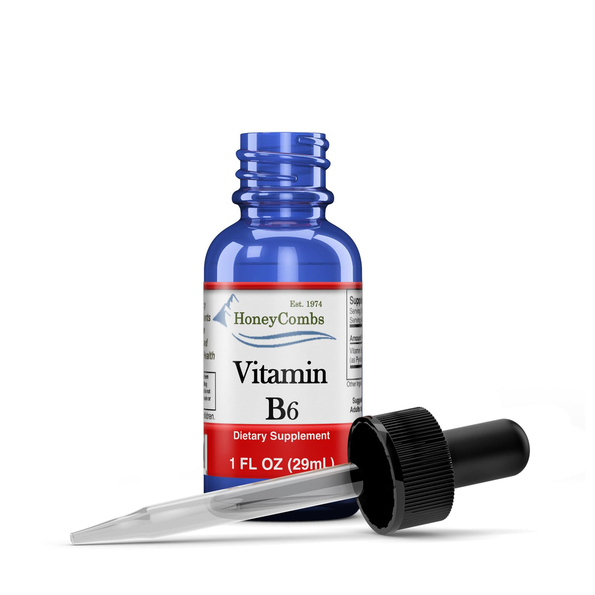 HoneyCombs Vitamine B6 gouttes-bouteille, énergie et usage facile
