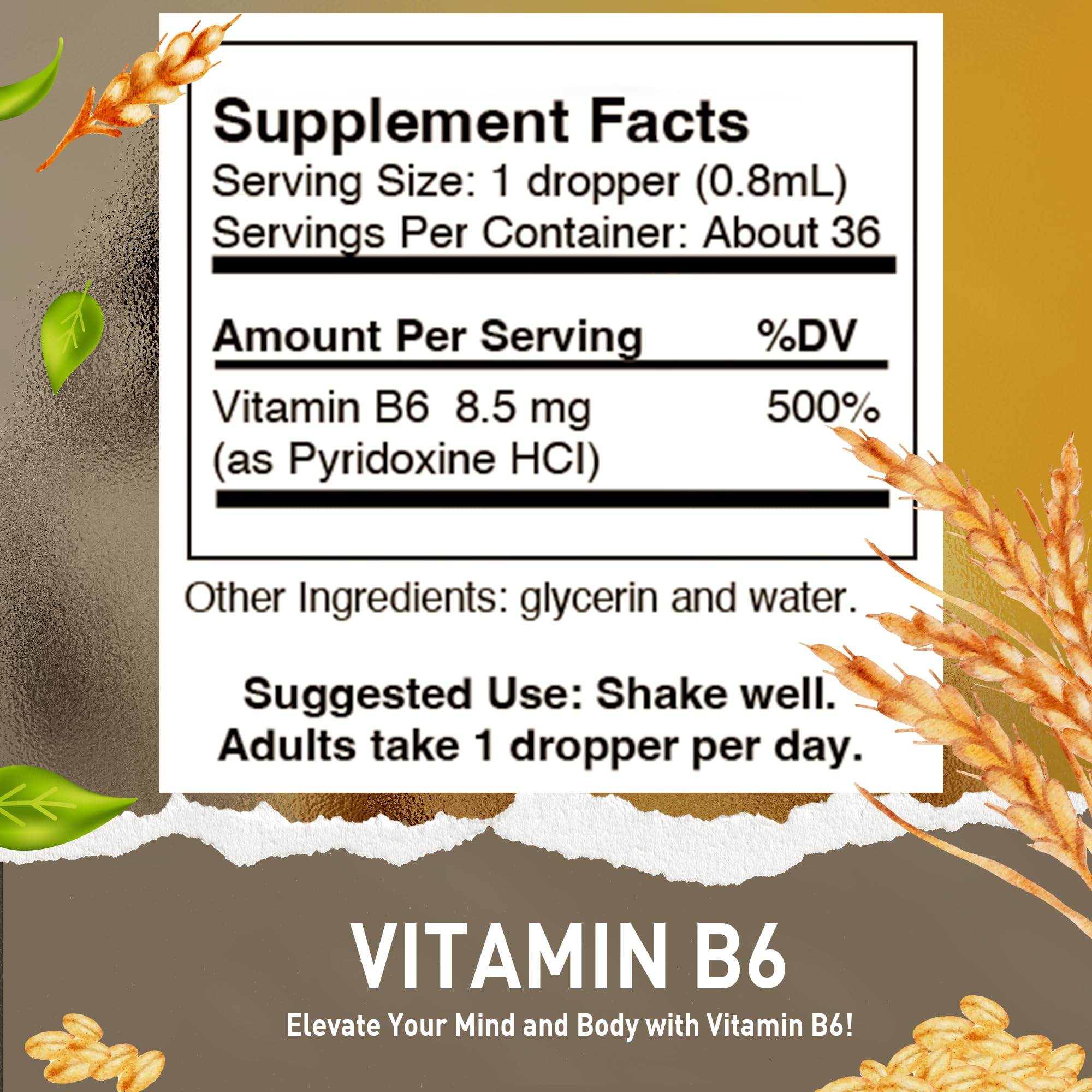 HoneyCombs Vitamine B6 gouttes-versement, prise pratique au quotidien
