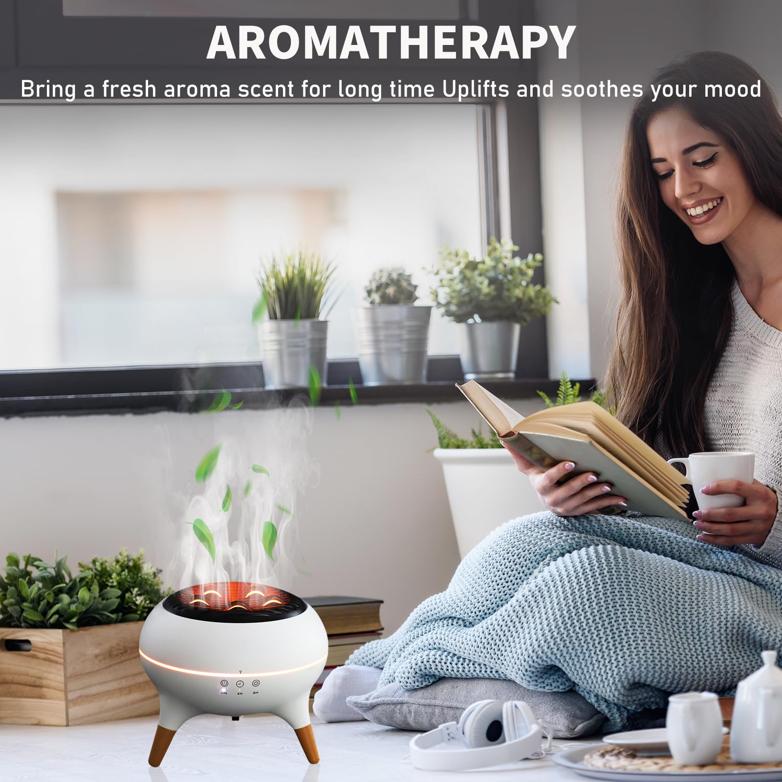 HONEYYEAR diffuseur diffusion huiles, parfume l’espace pour relaxation.