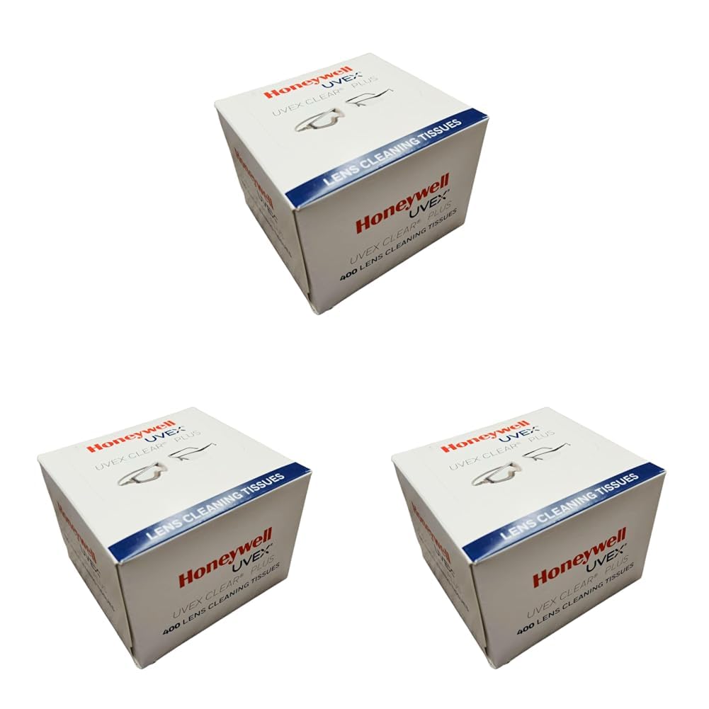 Tissu Honeywell Uvex Clear Plus pour lentilles, nettoyage sans traces et sans résidus.