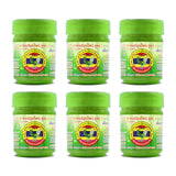 Inhalateur Hong Thai à base de plantes, coton vert, pack de 6 pour détente aromatique.