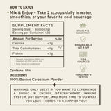 HONOR Colostrum poudre nutrition à base d'aliments entiers
