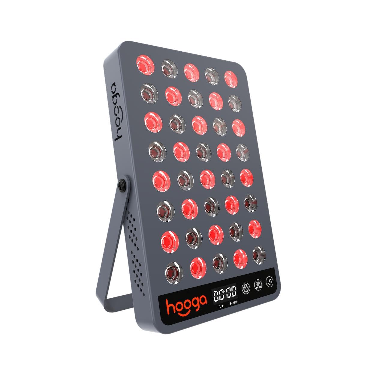 Panneau Hooga HG200 sur bureau, éclairage rouge et proche infrarouge pour le bien-être à domicile