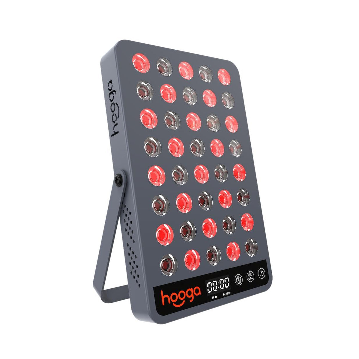 Panneau Hooga HG200 sur bureau, éclairage rouge et proche infrarouge pour le bien-être à domicile
