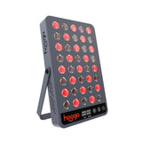 Panneau Hooga HG200 sur bureau, éclairage rouge et proche infrarouge pour le bien-être à domicile