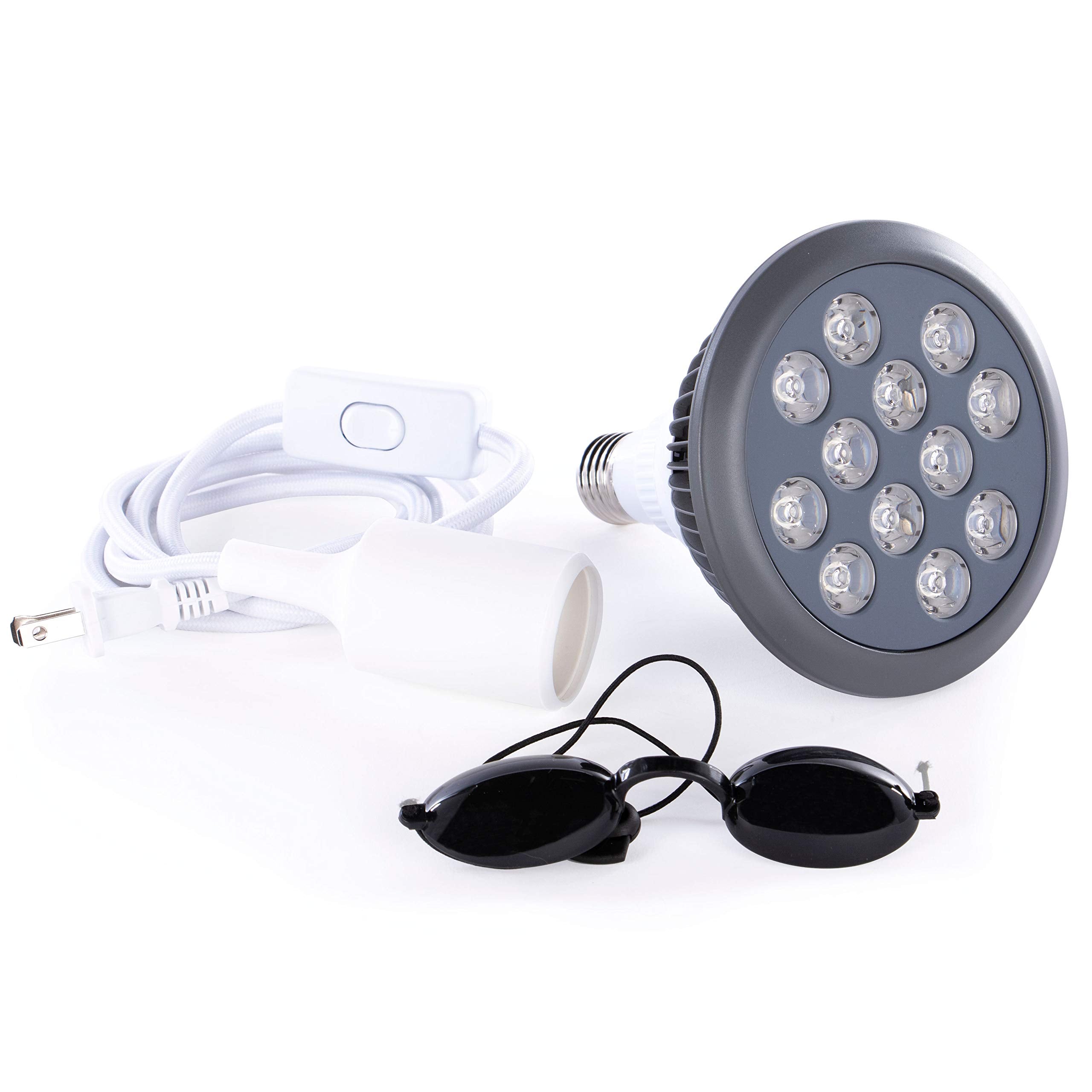 Hooga lampe lumière orange 605 nm posée sur table pour ambiance apaisante.