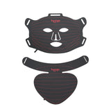 Masque Hooga avec lumière rouge à trois puces couvrant visage et cou