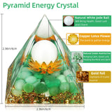 Hopeseed Orgone-Pyramide Aventurine Verte: prospérité et équilibre des énergies.