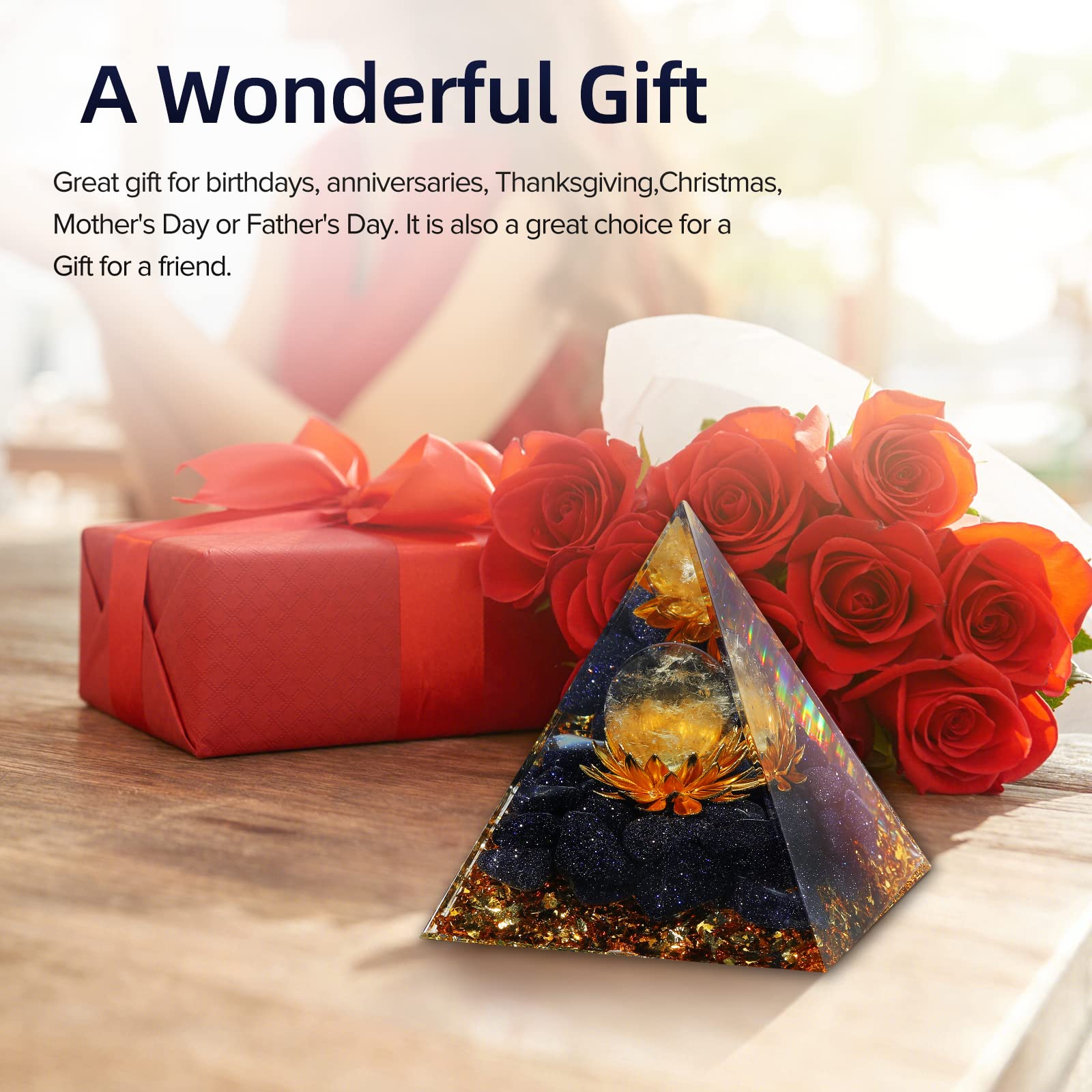 Hopeseed Orgone Pyramide Cadeau Parfait: idéal pour offrir et méditer.