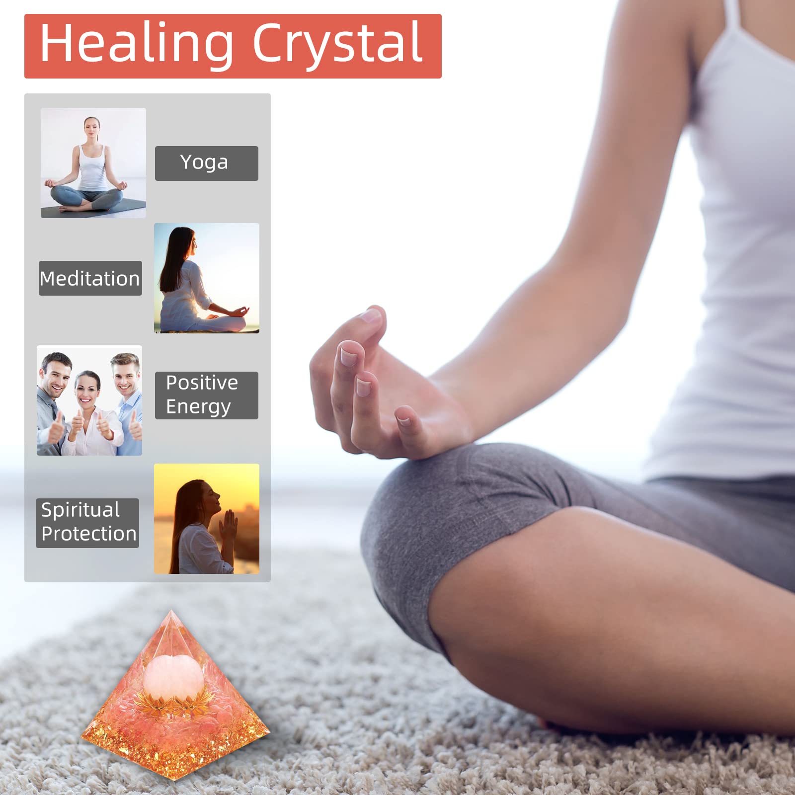 Hopeseed Pyramide Orgone cuivre-lotus, durabilité et esthétique lumineuse
