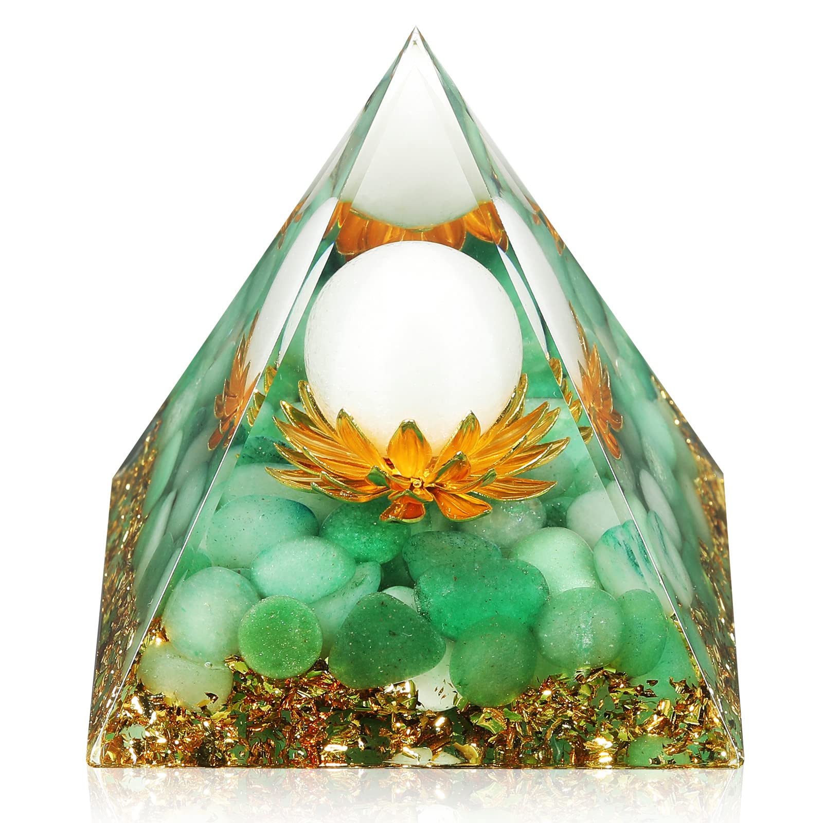 Hopeseed Orgone-Pyramide Fleur de Vie: énergie positive et clarté pendant la méditation.