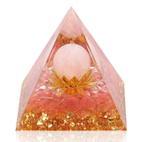 Hopeseed Pyramide Orgone Fleur de Vie en quartz rose, énergie positive pour méditation