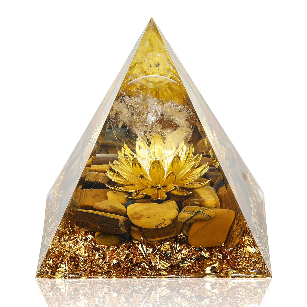 Hopeseed Pyramide Orgone fleurs de vie, énergie positive pour maison et bureau.