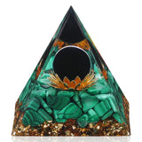 Hopeseed Orgone pyramide malachite obsidienne boule: équilibre et protection spirituelle.