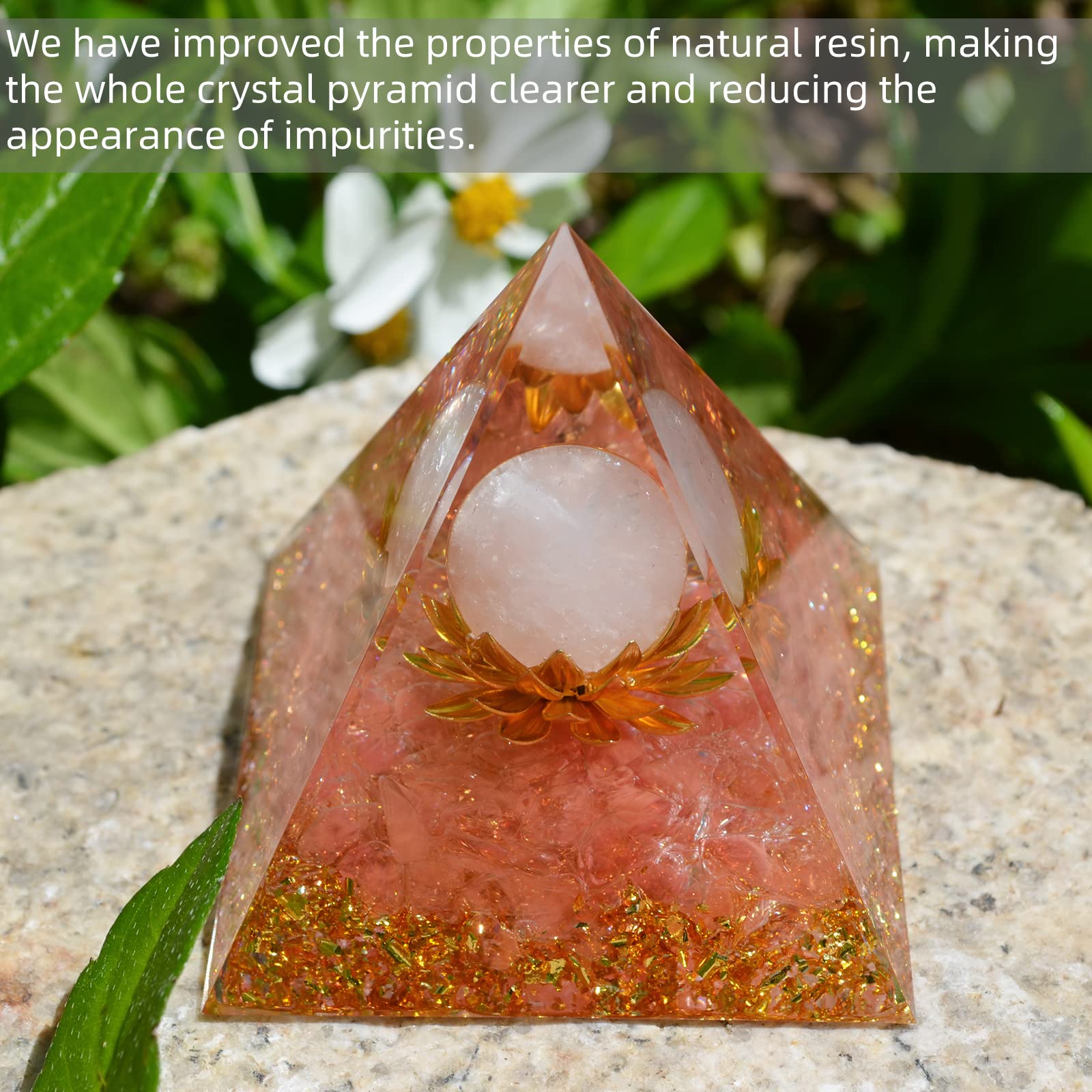 Hopeseed Pyramide Fleur de Vie, décoration spirituelle apaisante