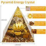 Hopeseed Pyramide Orgone œil de tigre, potentiel de prospérité et concentration.