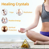 Hopeseed Pyramide Orgone pierres porte-bonheur, attraction de chance et clarté d'esprit.