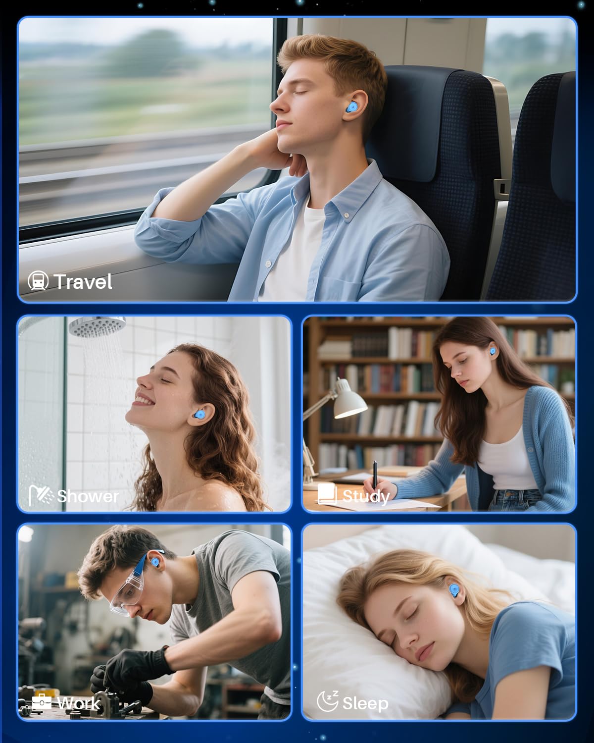 Bouchons d’oreilles réutilisables Hopihe : utilisation quotidienne au travail ou étude
