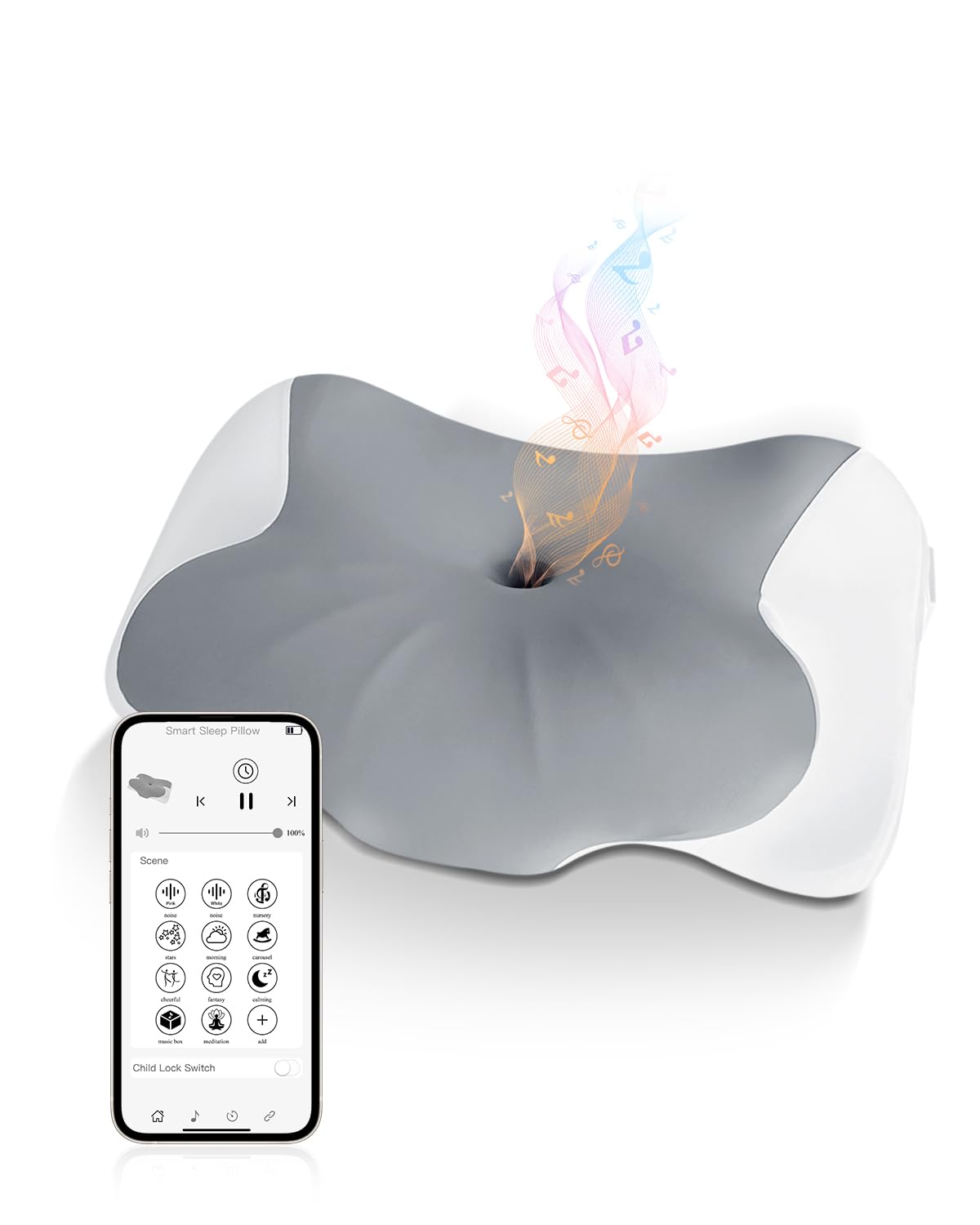 Hopihe oreiller bluetooth avec haut-parleur integre pour sommeil immersif.