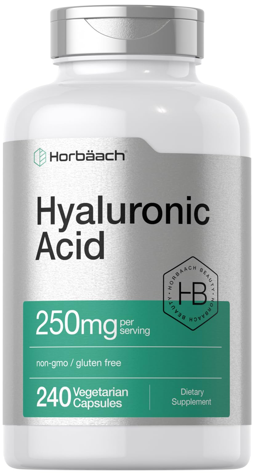 Horbaach acide hyaluronique gélules 250 mg, bouteille pratique pour usage quotidien