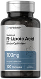 Horbaach Acide Lipoïque R stabilisé 100 mg en bouteille pour usage quotidien.