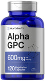 Horbäach Alpha GPC 600mg — bouteille pour concentration et clarté mentale.