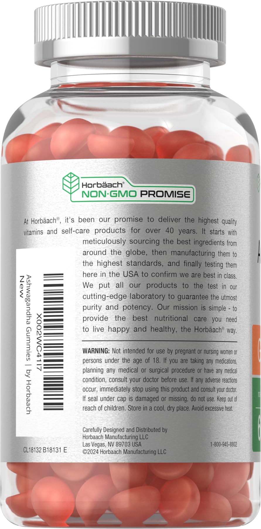 Gomme tropicale Horbaach Ashwagandha, saveur agréable pour une routine agréable.