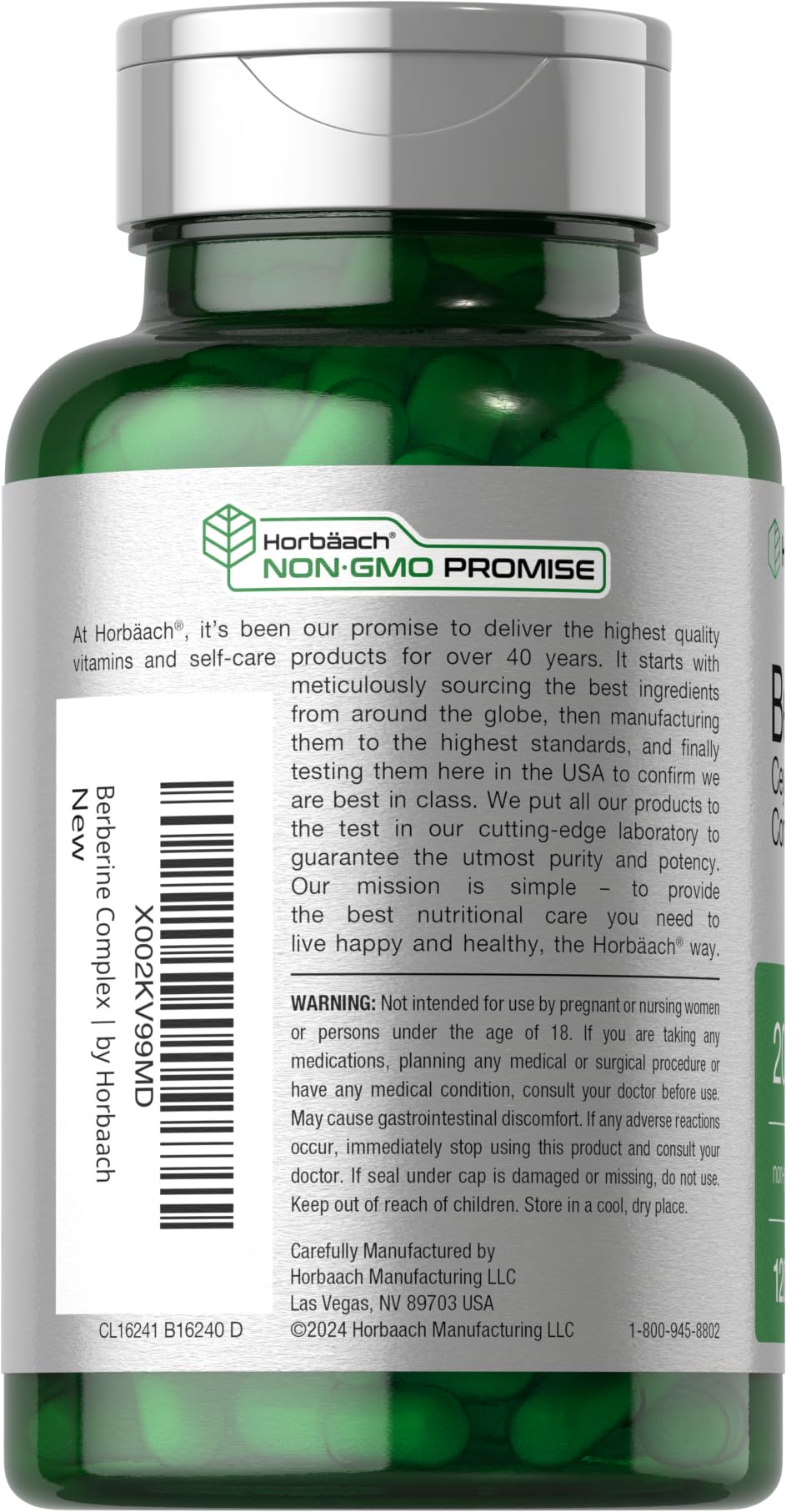 Ingrédients premium Horbaach, Berberine et Cannelle de Ceylan, formulés avec pureté.