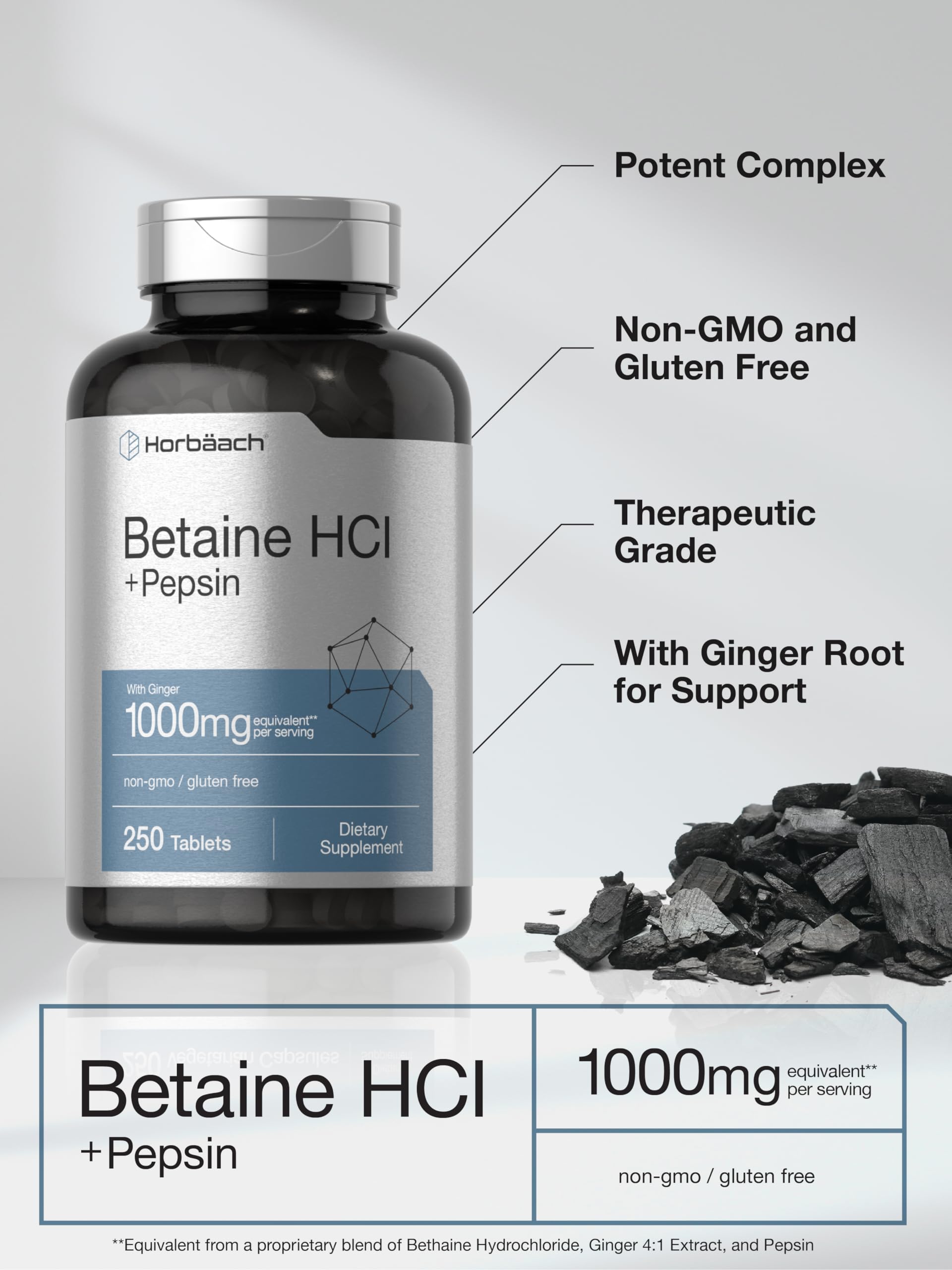 Racine de gingembre dans la formule Horbaach Betaine HCl pour parfum et saveur