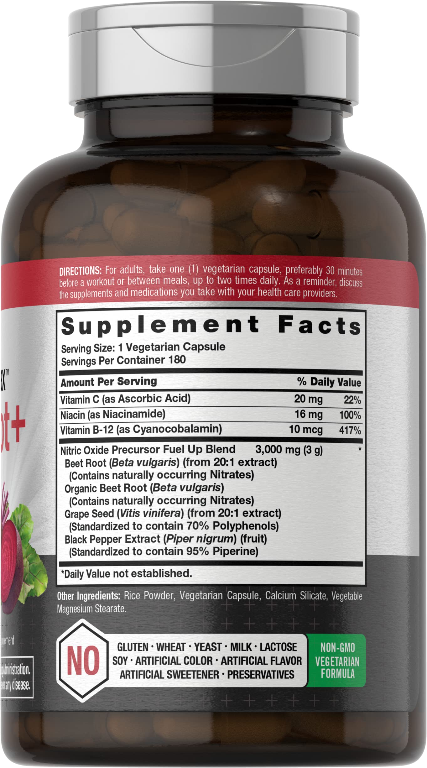 Capsules Horbaach betterave avec précurseur d oxyde nitrique pour soutenir la récupération