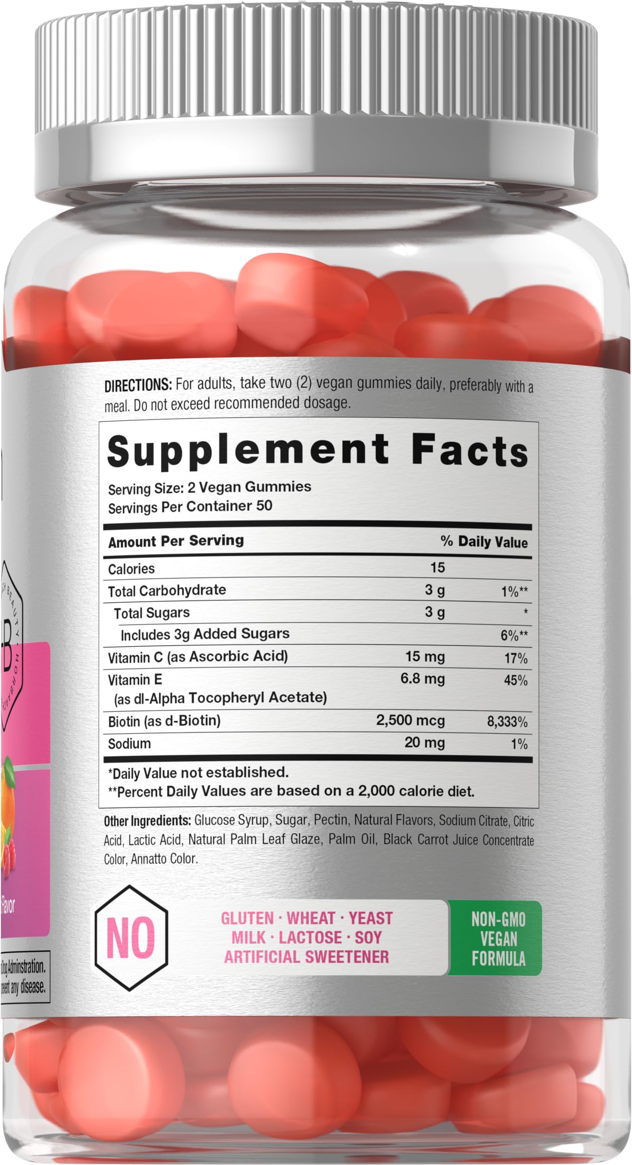 Horbäach bonbons gélifiés biotine et vitamines, soutien beauté