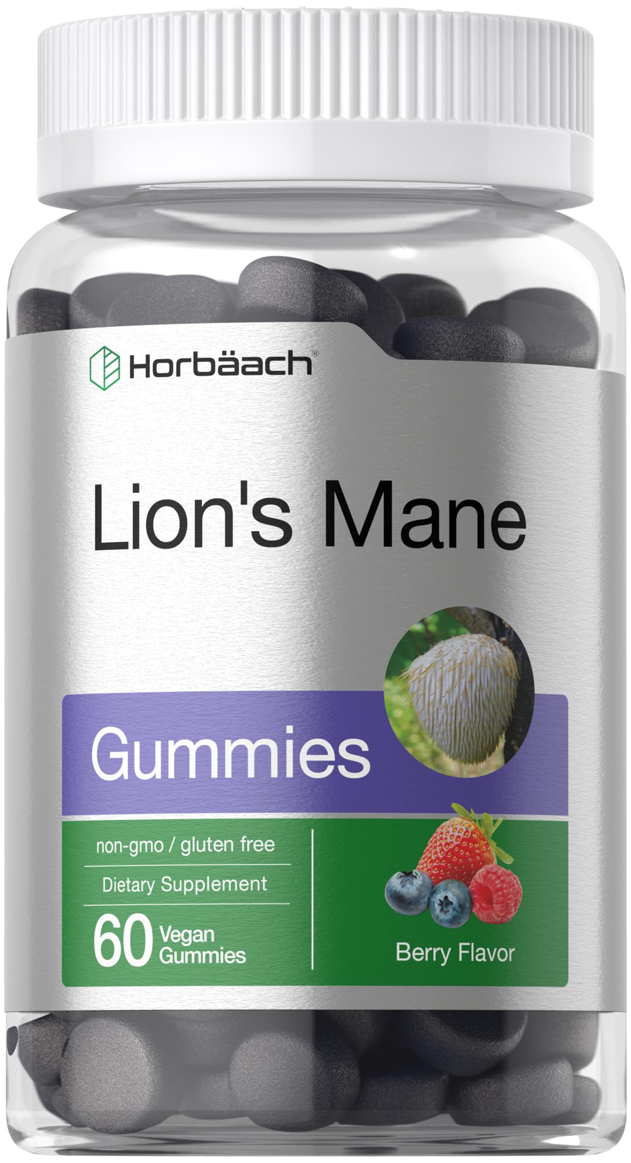 Gommes Horbäach Lion Mane – bouteille, format pratique pour une prise quotidienne.