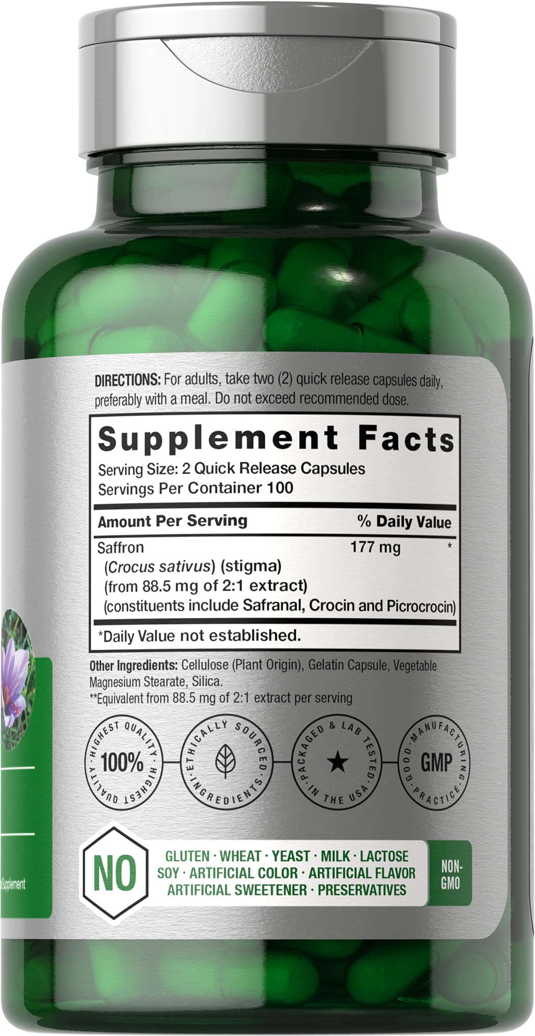 Horbäach bouteille safran extrait: flacon pratique pour une supplémentation régulière.