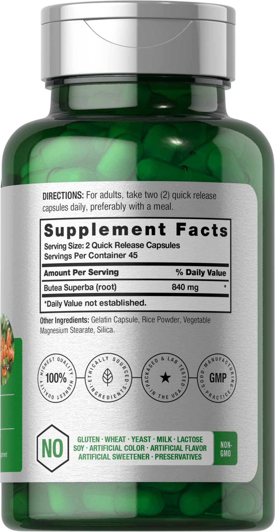 Capsules Horbaach Butea Superba 90, format pratique et rapide à prendre.