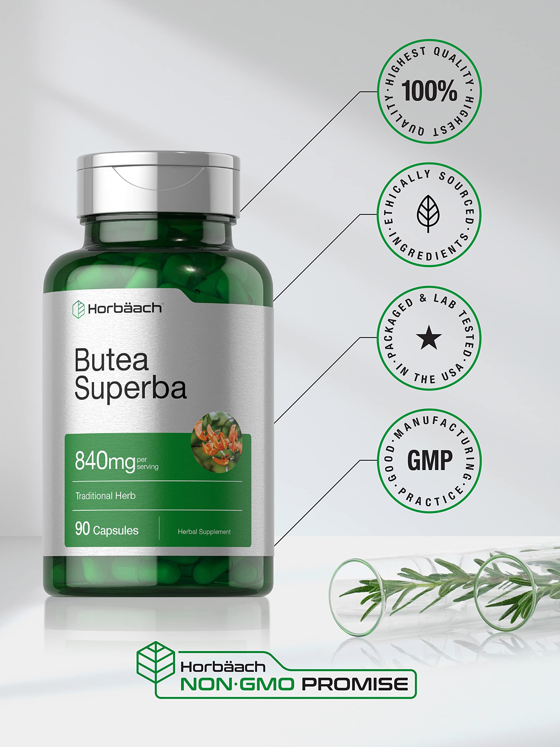 Produit sans gluten et sans OGM Horbaach Butea Superba, adapté à vos préférences.