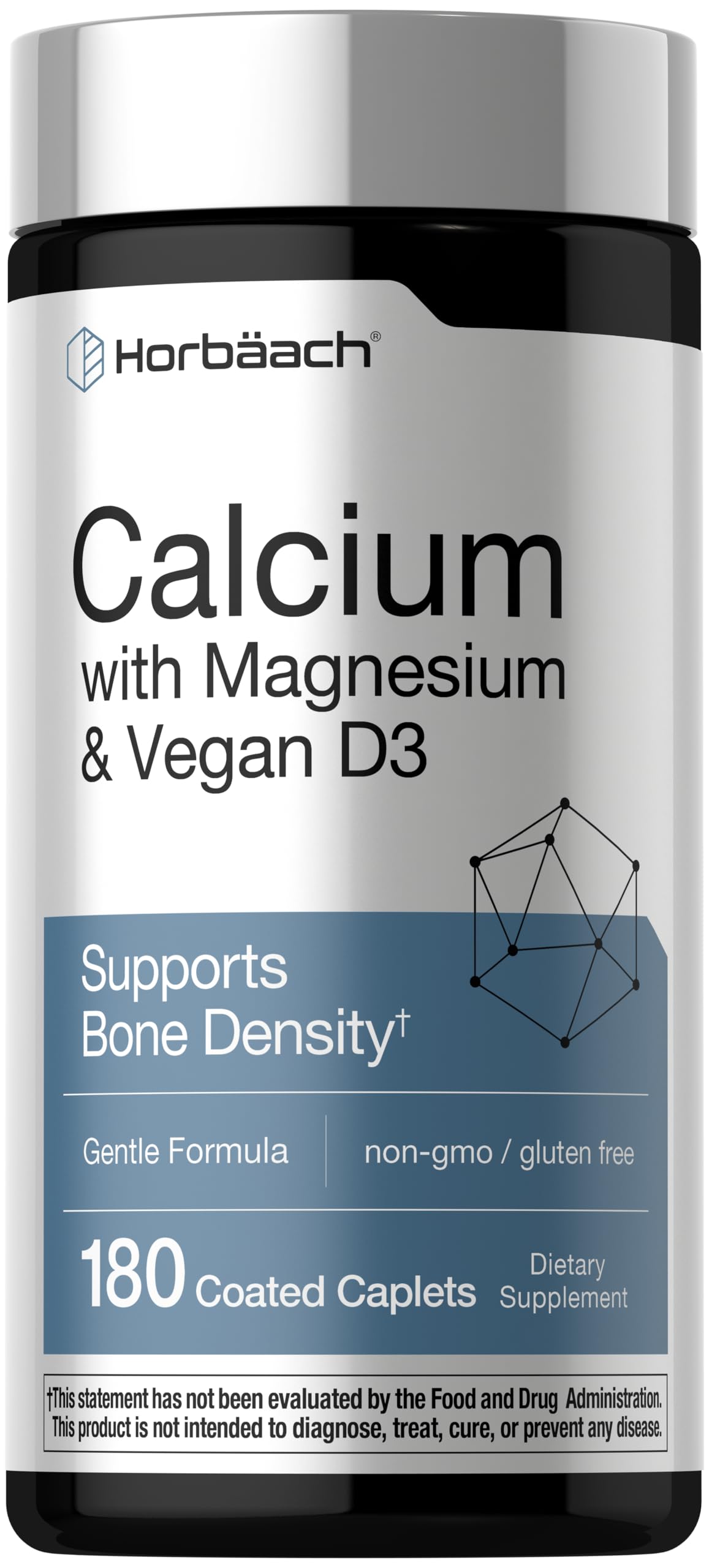 Horbaach Calcium Magnésium D3 – emballage et présentation des comprimés enrobés