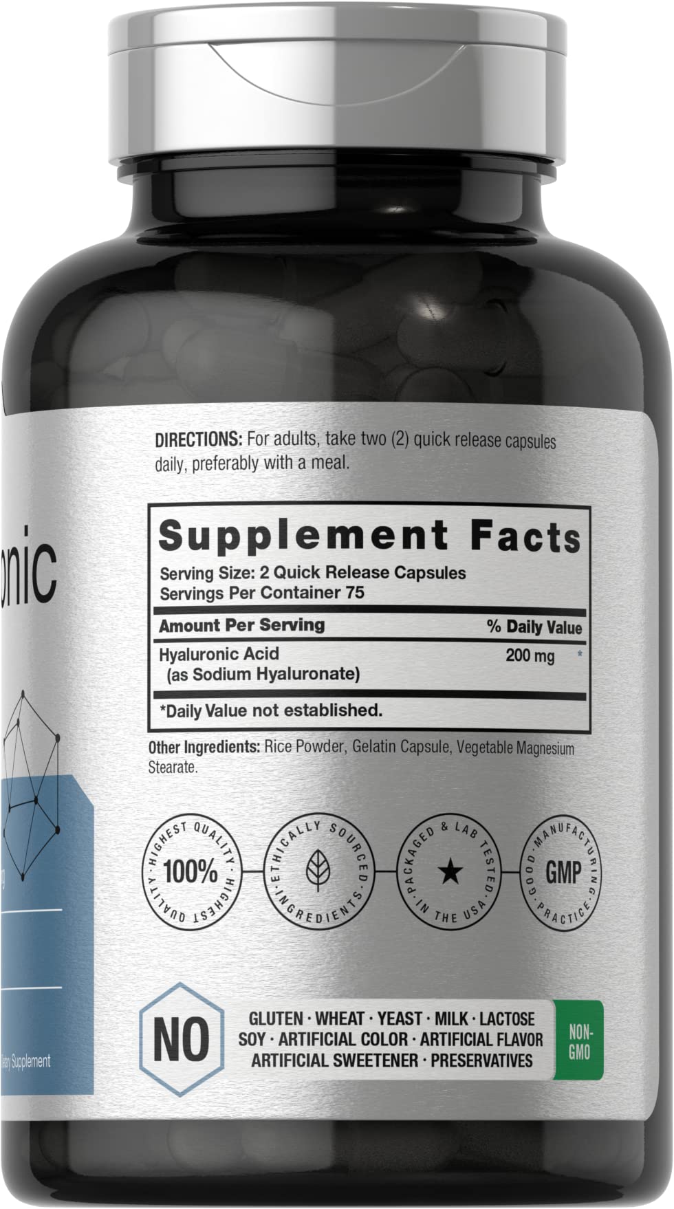 Capsules Horbäach d'acide hyaluronique – faciles à prendre au quotidien.