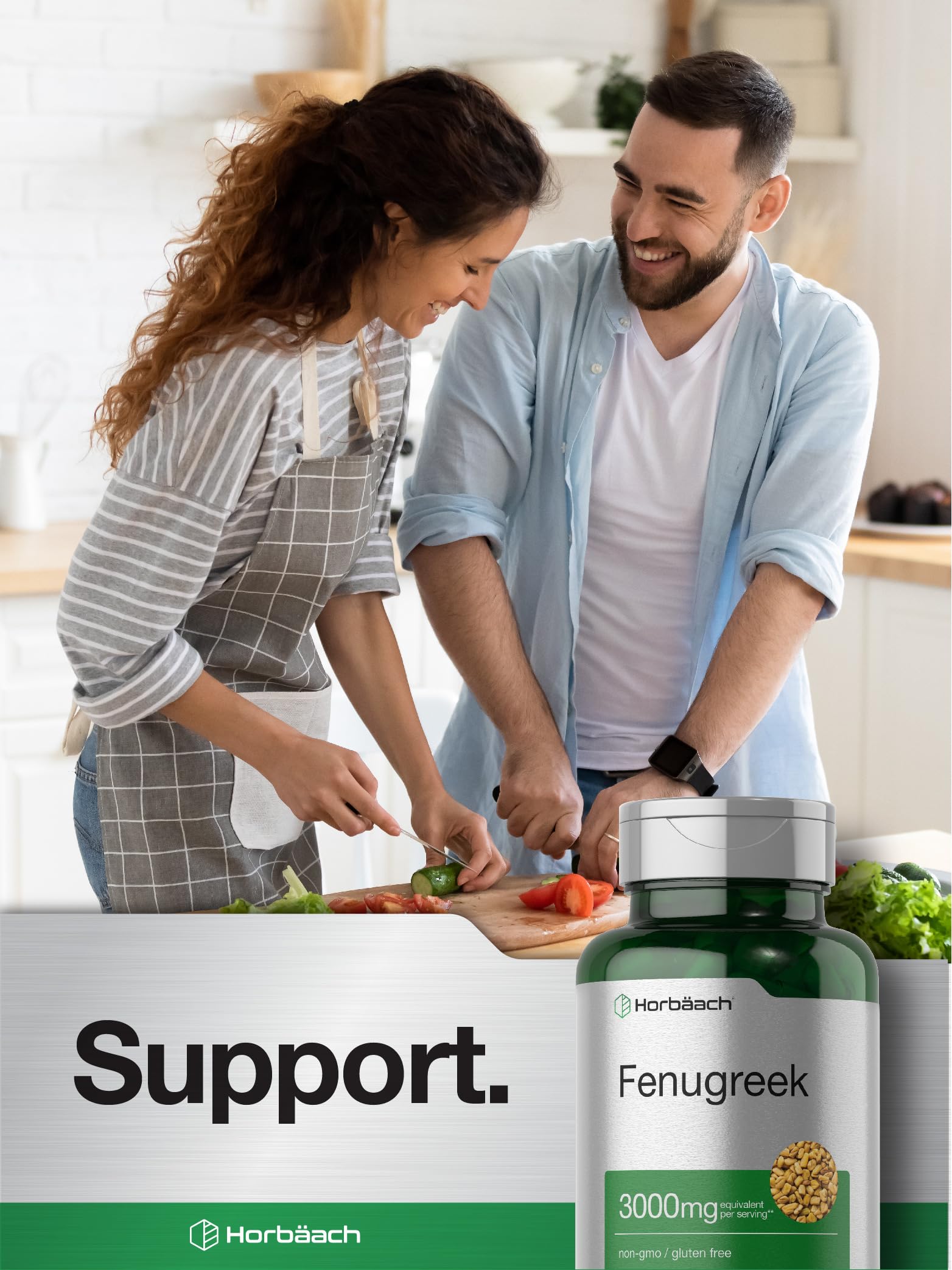 Capsules fenugrec Horbäach, dose pratique pour une routine bien-être.