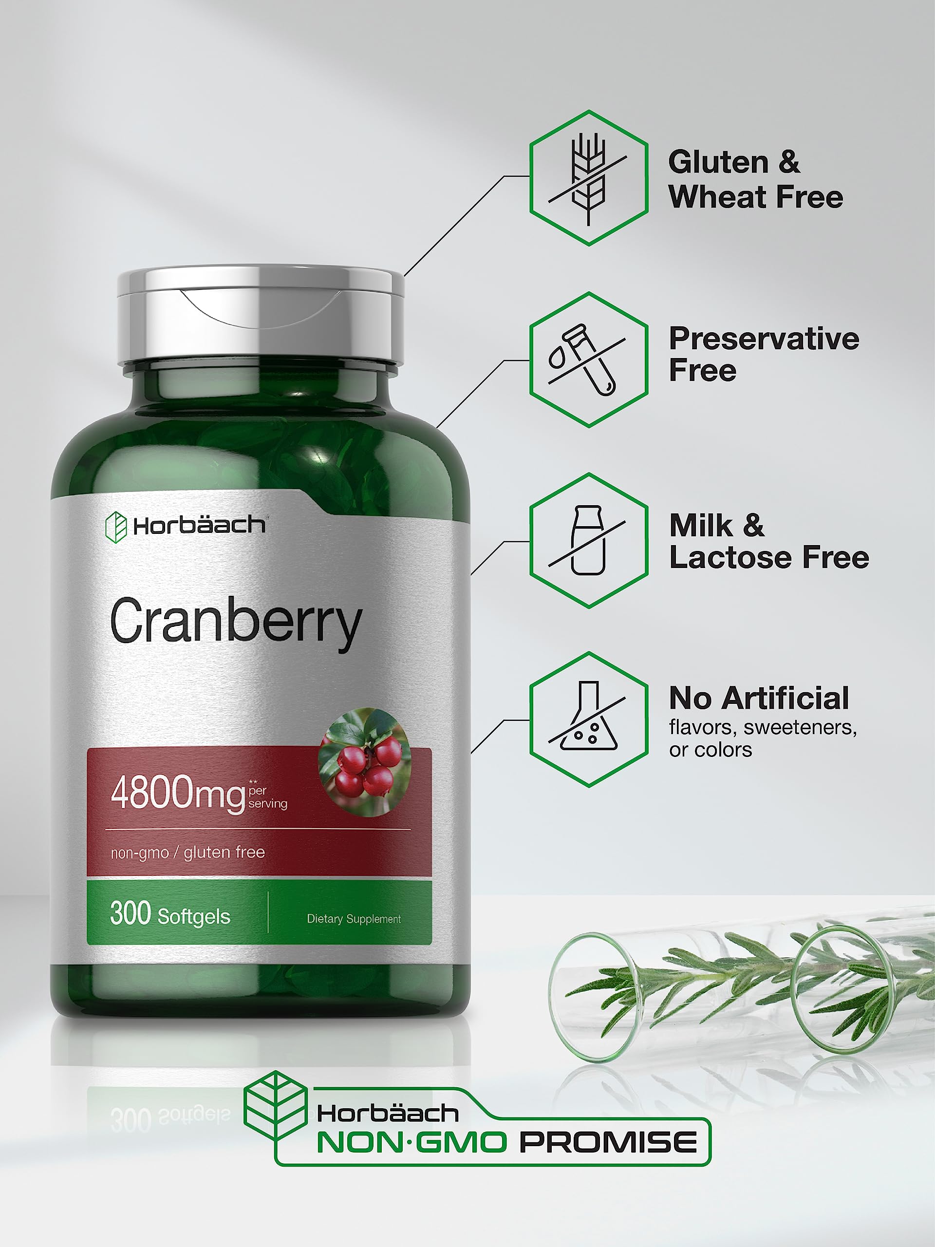 Horbäach Cranberry: gélules riches en vitamine C naturelle.