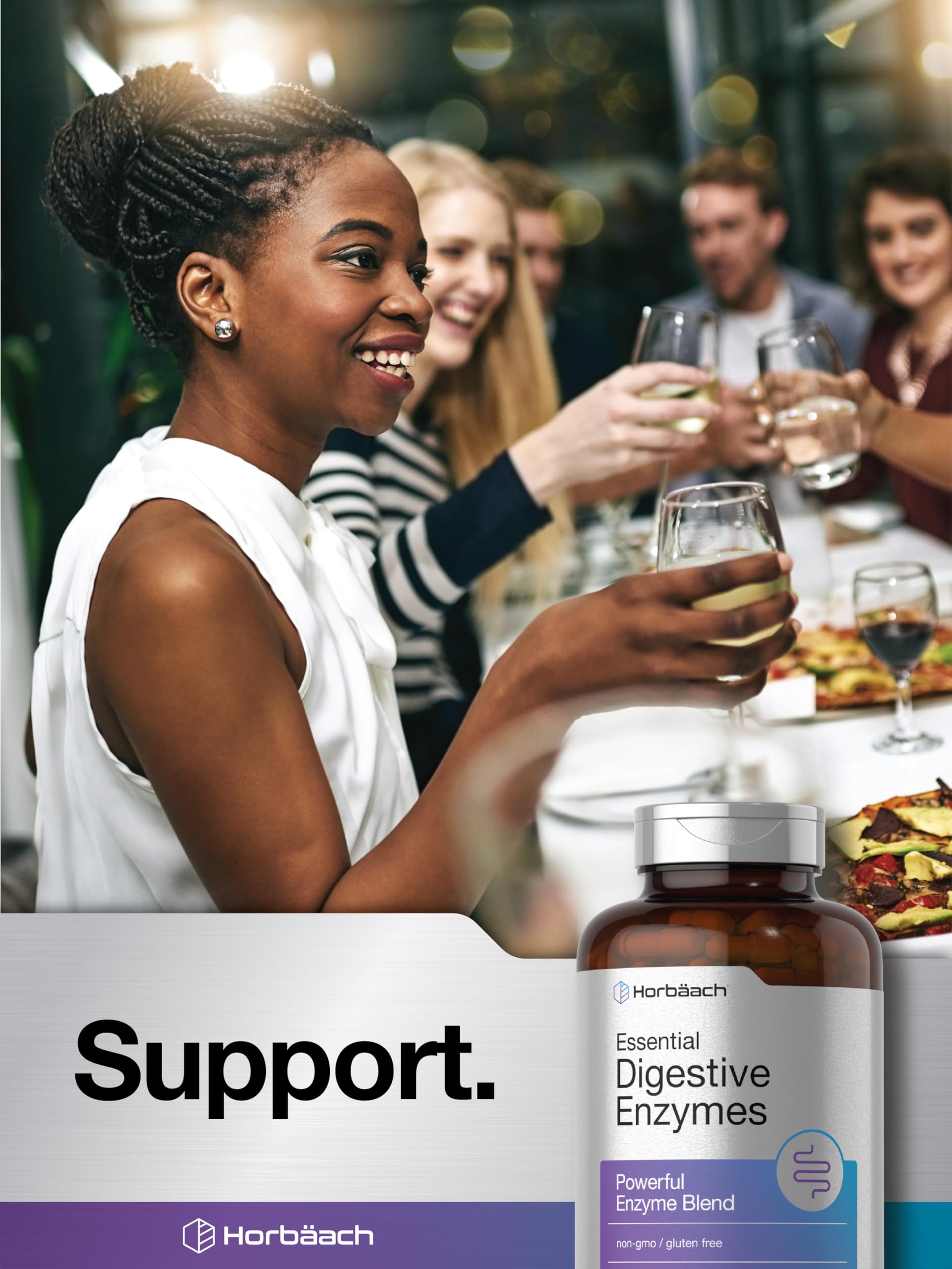 Horbaach Enzymes Digestives Essentielles – sans OGM, produit sans OGM