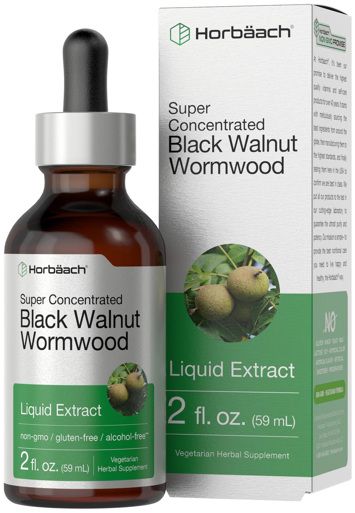 Horbaach Extrait Noix Noire Absinthe en bouteille, usage quotidien pratique.