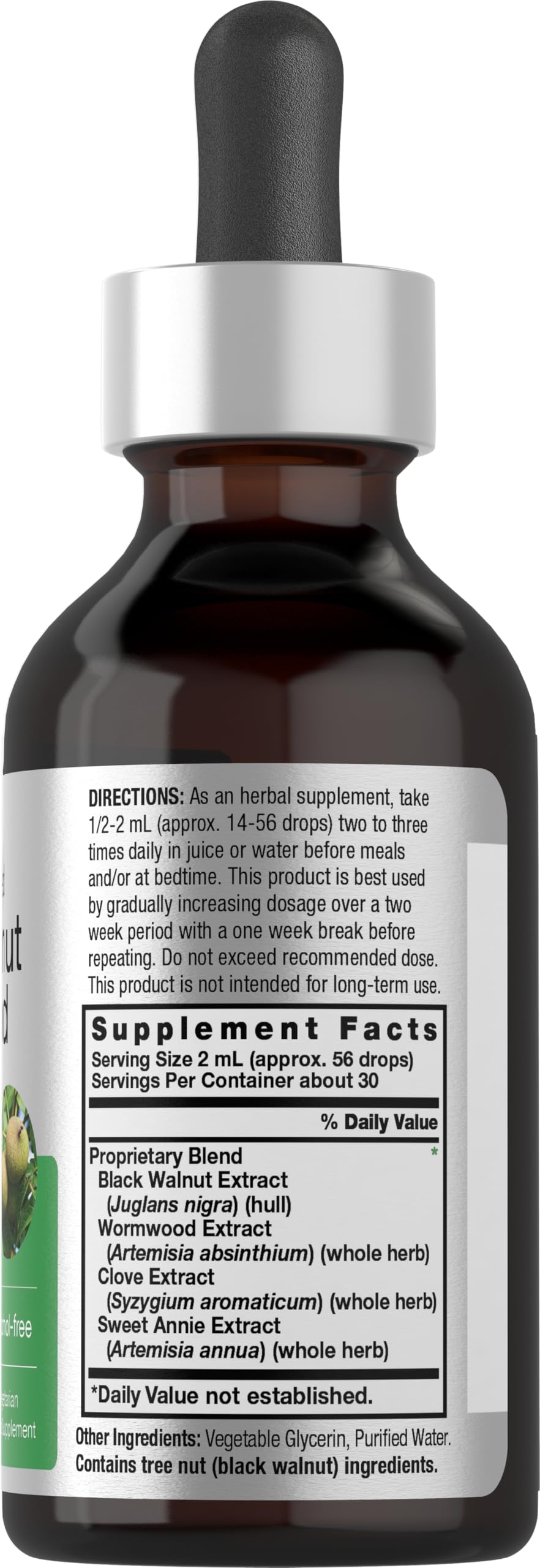 Horbaach Extrait Noix Noire Absinthe sur étiquette lisible et informative.
